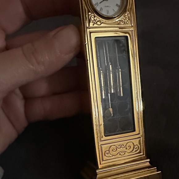 Bulova Gold Mini Grandfather Clock - Picture 10 of 11